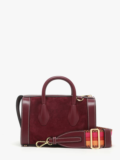 Mini Bowlingtas Bcbg Suède Leder Lancel Violet bcbg A13692 ander zicht 4